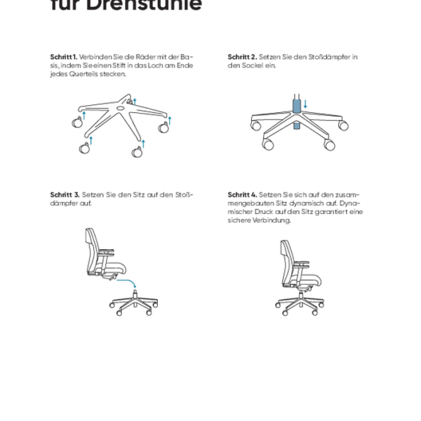 Montageanleitung für Drehstühle